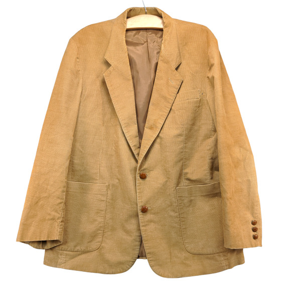 Levi's Sportwear Men's Blazer Jacket Brown 44R Long Sleeve Two-Button Vintage - Picture 1 of 13